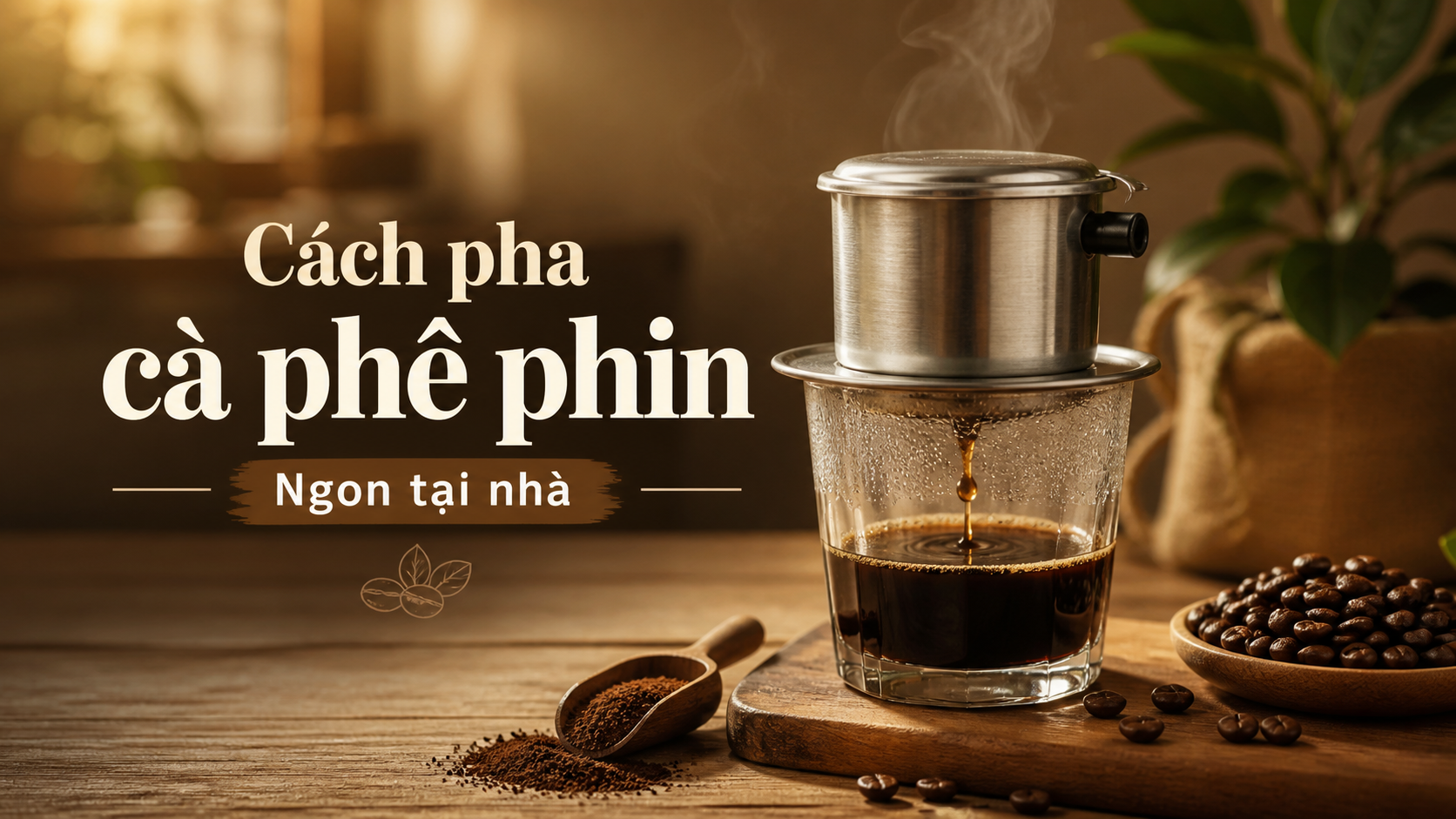 Cách pha cà phê phin ngon tại nhà