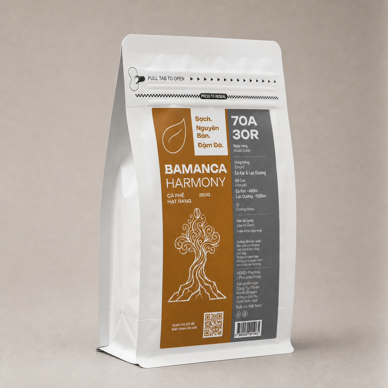 Bamanca Harmony - Cà Phê Hạt Rang 70A/30R (70% Arabica/30% Robusta)