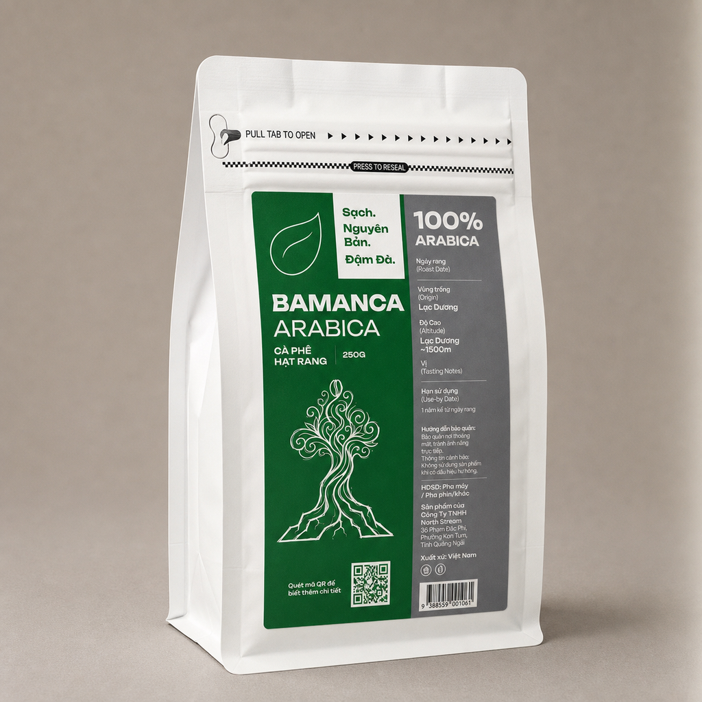 Bamanca Arabica - Cà Phê Hạt Rang Nguyên Chất (100% Arabica)