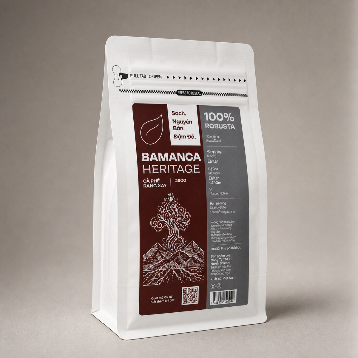 Bamanca Heritage – Cà Phê Rang Xay Nguyên Chất (100% Robusta)