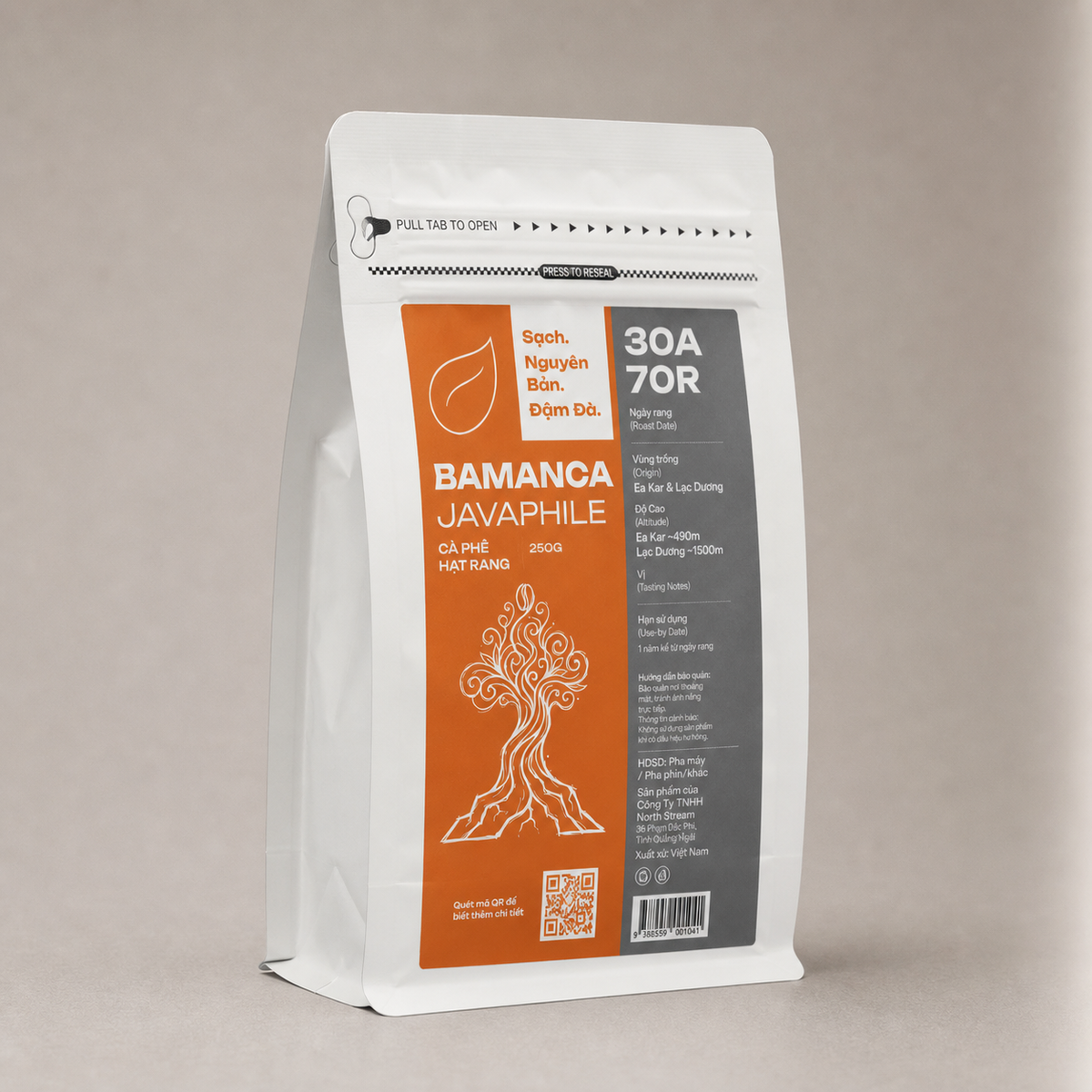 Bamanca Javaphile - Cà Phê Hạt Rang 30A/70R (30% Arabica/70% Robusta)