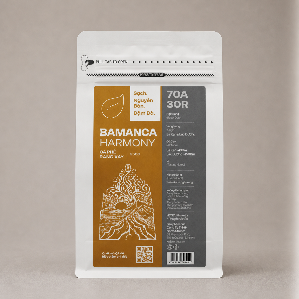 Bamanca Harmony - Cà Phê Hạt Rang 70A/30R (70% Arabica/30% Robusta)