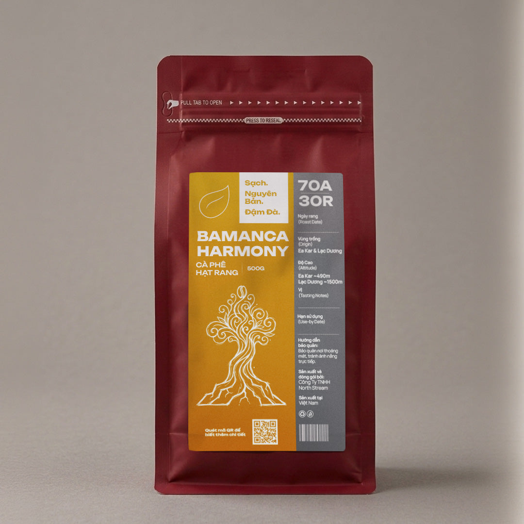 Bamanca Harmony - Cà Phê Hạt Rang 70A/30R (70% Arabica/30% Robusta)