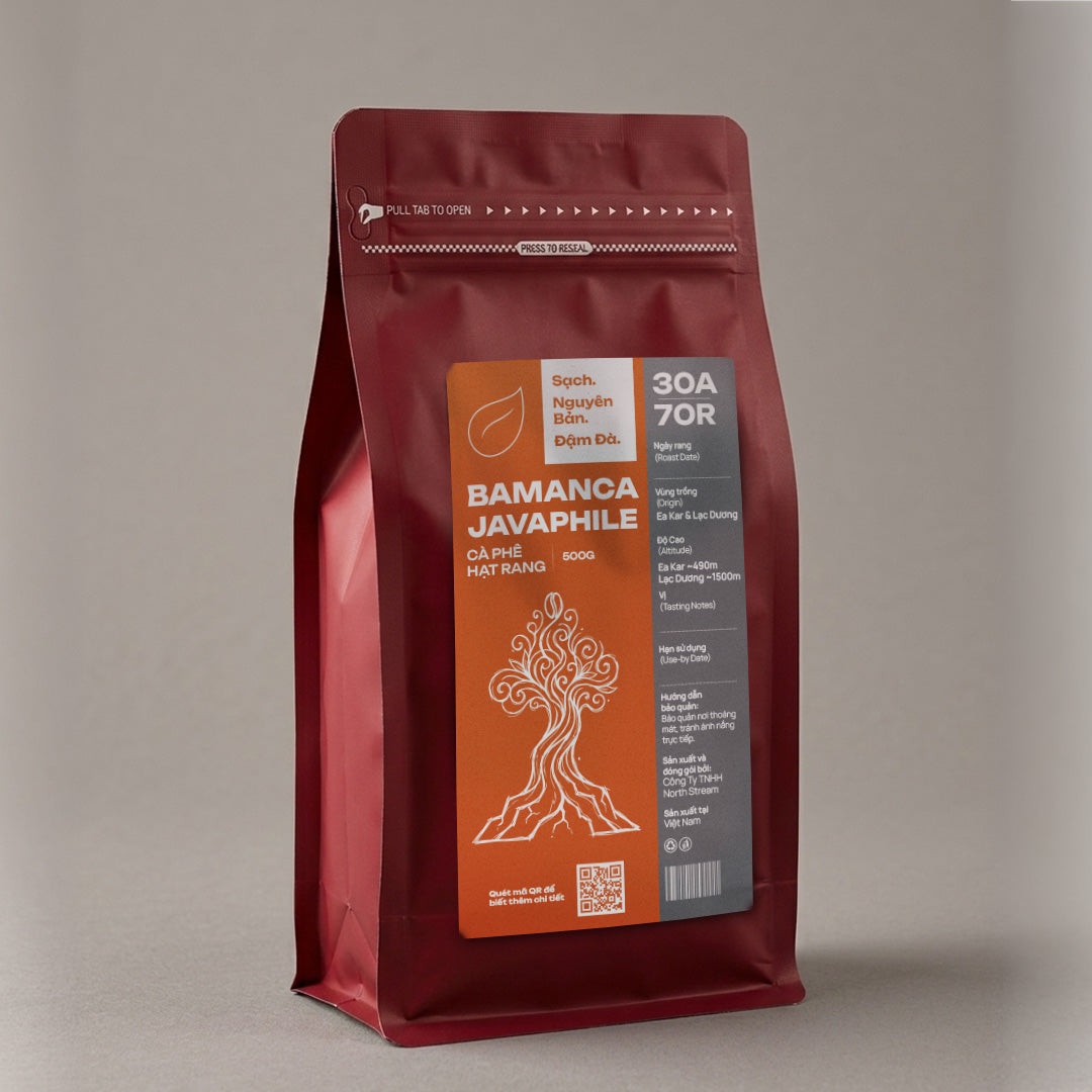Bamanca Javaphile - Cà Phê Hạt Rang 30A/70R (30% Arabica/70% Robusta)