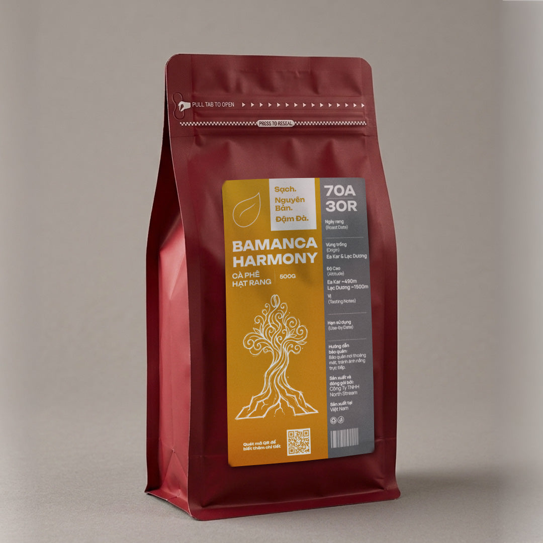 Bamanca Harmony - Cà Phê Hạt Rang 70A/30R (70% Arabica/30% Robusta)