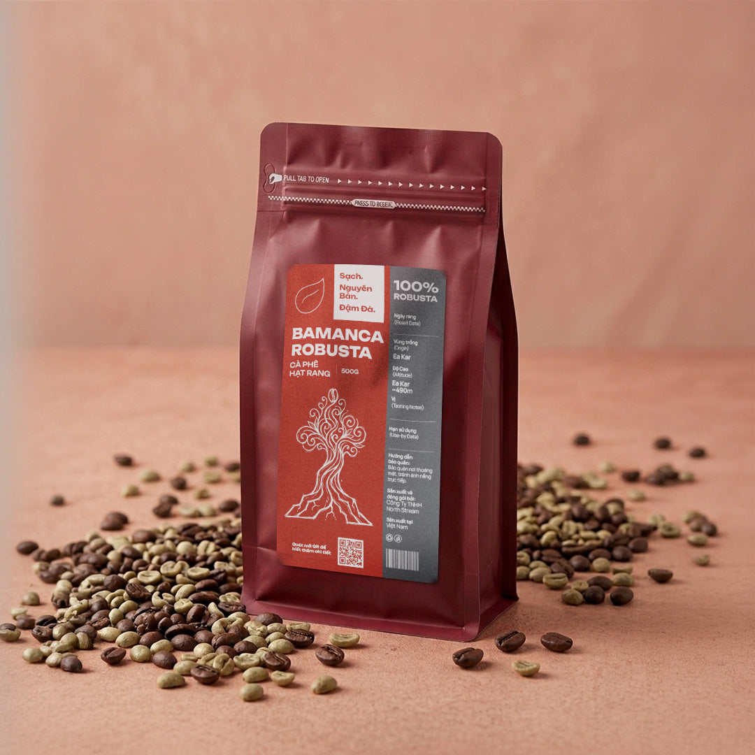 Bamanca Robusta - Cà Phê Hạt Rang Nguyên Chất (100% Robusta)