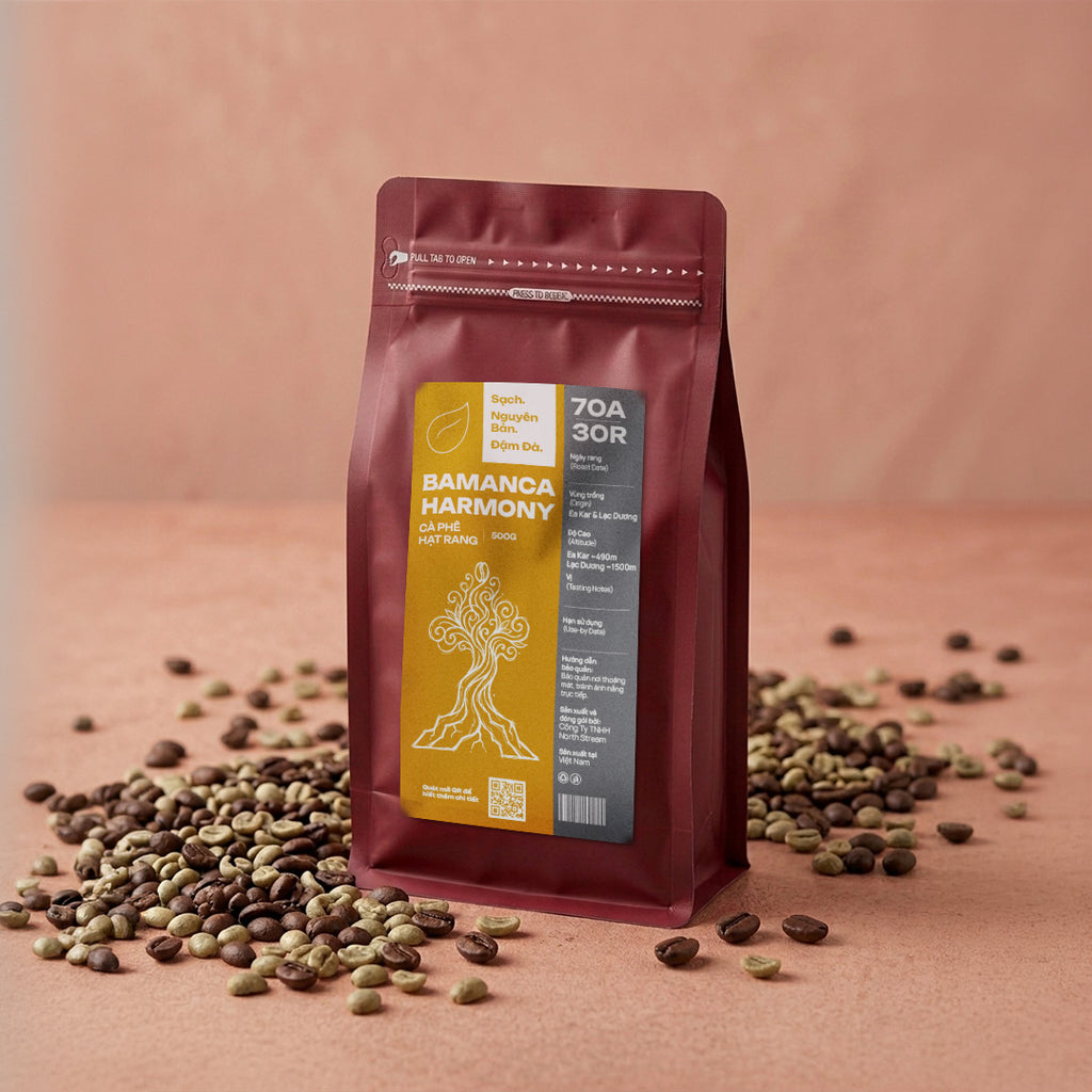 Bamanca Harmony - Cà Phê Hạt Rang 70A/30R (70% Arabica/30% Robusta)