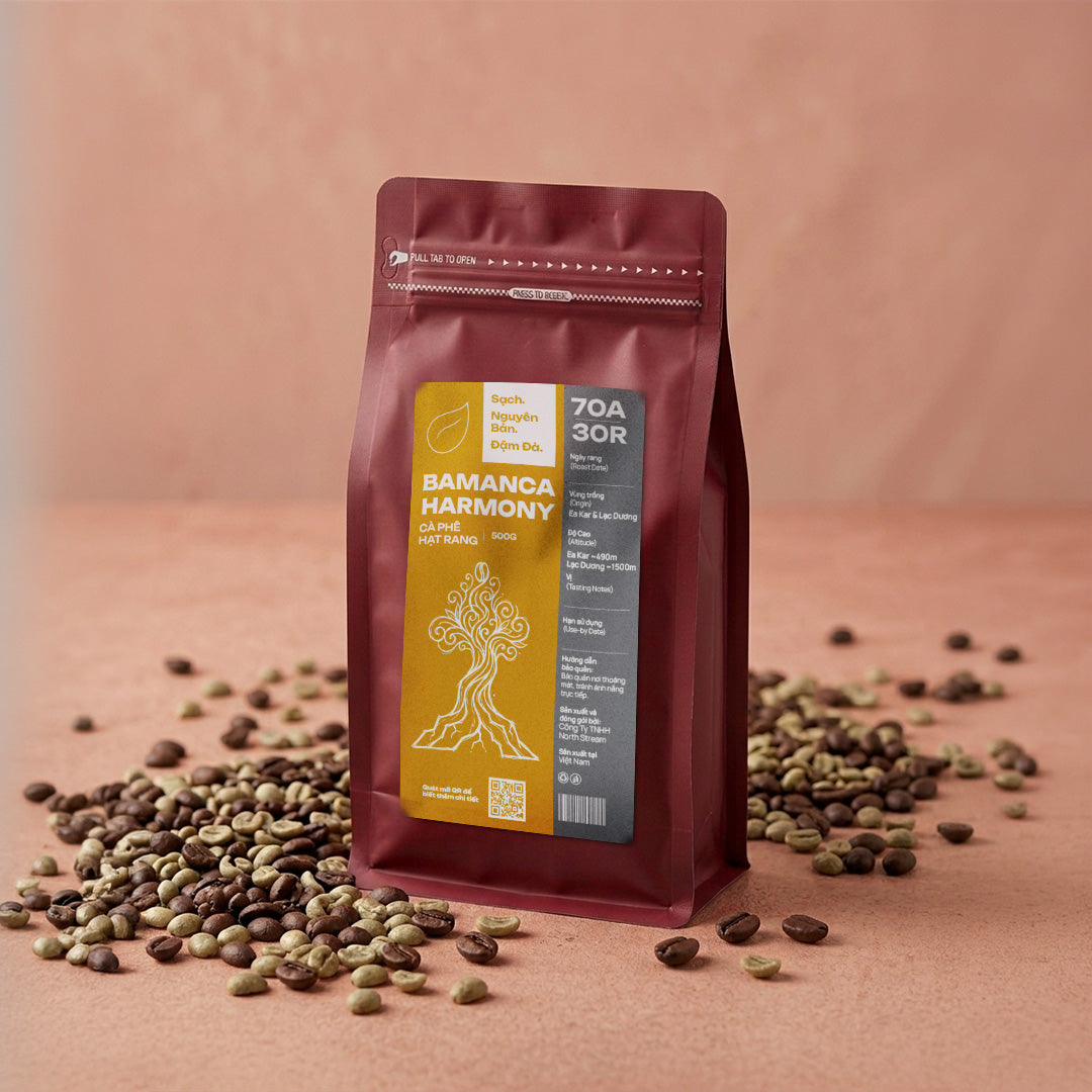 Bamanca Harmony - Cà Phê Hạt Rang 70A/30R (70% Arabica/30% Robusta)